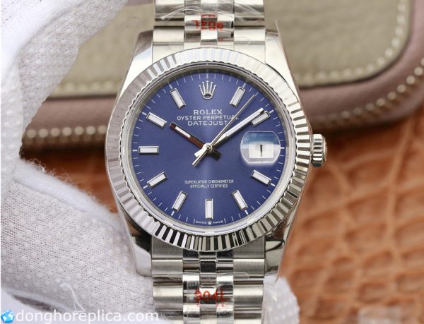 Giới thiệu đồng hồ Rolex Datejust 36 blue dial 116200 Replica 1:1