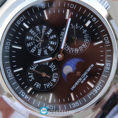 Khung vành Benzel, mặt dial, case back của Vacheron Constantin Overseas Ultra Thin Replica