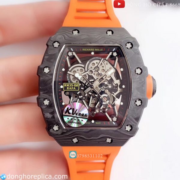 Đồng hồ Richard Mille Orange 35-02 Carbon Rafael Nadal Replica 1:1