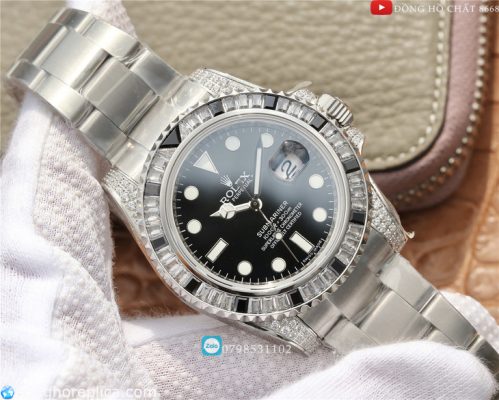 Thiết kế tổng thể với chất liệu cao cấp trên chiếc đồng hồ Rolex Submariner 40mm super fake