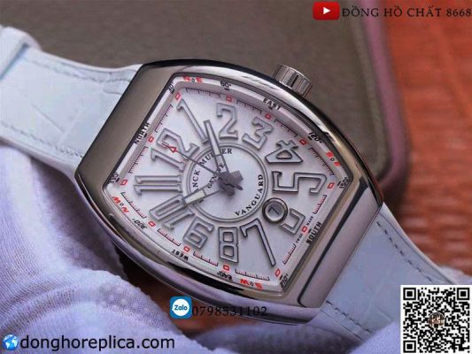 Hình ảnh mặt số đầy ấn tượng của đồng hồ Franck Muller Fake Vanguard