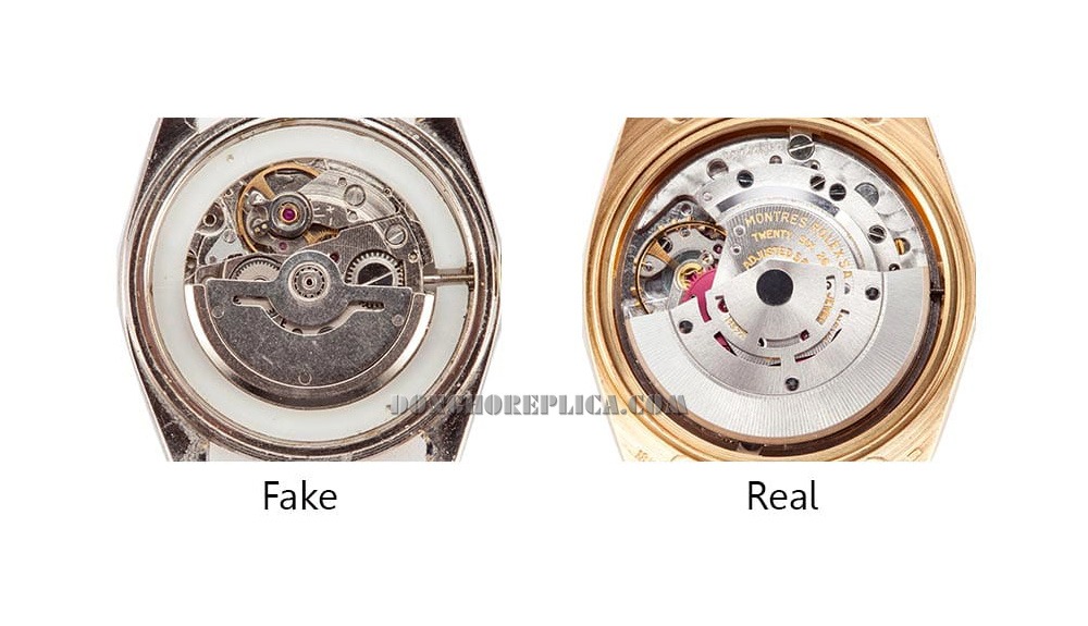 Cách kiểm tra đồng hồ Rolex chính hãng thông qua bộ máy