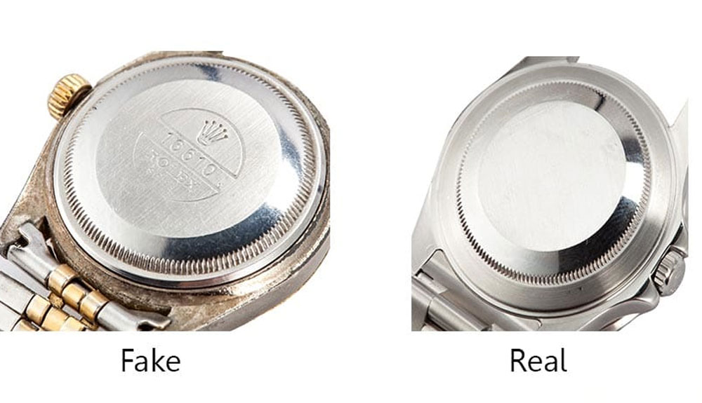Cách nhận biết đồng hồ rolex xịn qua mặt sau
