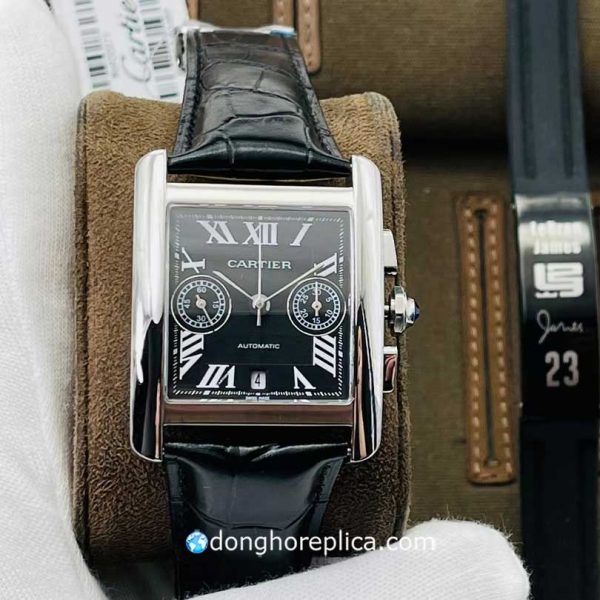 Đồng Hồ Cartier Tank MC W5330008 Black Dial Chronograph