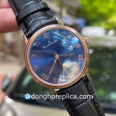Đồng Hồ Blancpain Villeret Ultraplate 6651-3640-55B Blue Dial Rose Gold