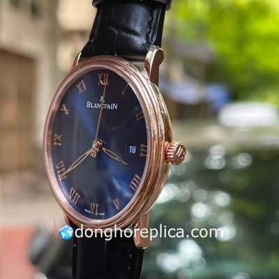 Đồng Hồ Blancpain Villeret Ultraplate 6651-3640-55B Blue Dial Rose Gold