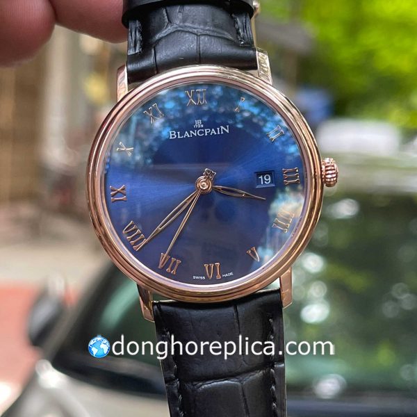 Đồng Hồ Blancpain Villeret Ultraplate 6651-3640-55B Blue Dial Rose Gold