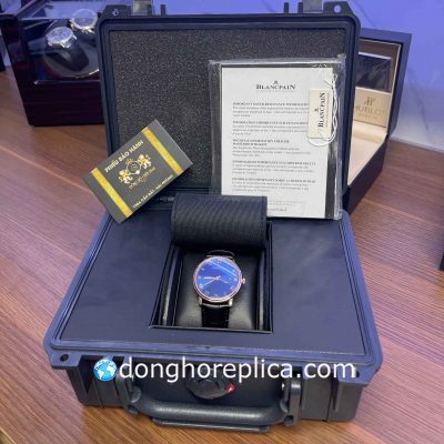 Đồng Hồ Blancpain Villeret Ultraplate 6651-3640-55B Blue Dial Rose Gold