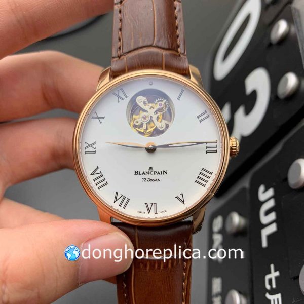 Đồng Hồ Blancpain Tourbillon Rose Gold White Dial 66240 3431 55B