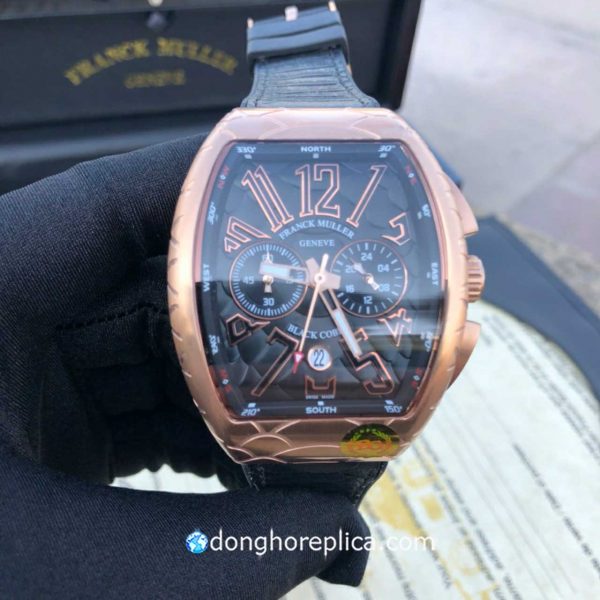 Đồng Hồ Franck Muller Vanguard Chronograph Blue Dial Rose Gold