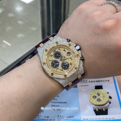Đồng Hồ Chế Tác Kim Cương Thiên Nhiên Audemars Piguet Vàng 18K