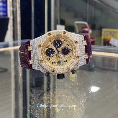 Đồng Hồ Chế Tác Kim Cương Thiên Nhiên Audemars Piguet Vàng 18K