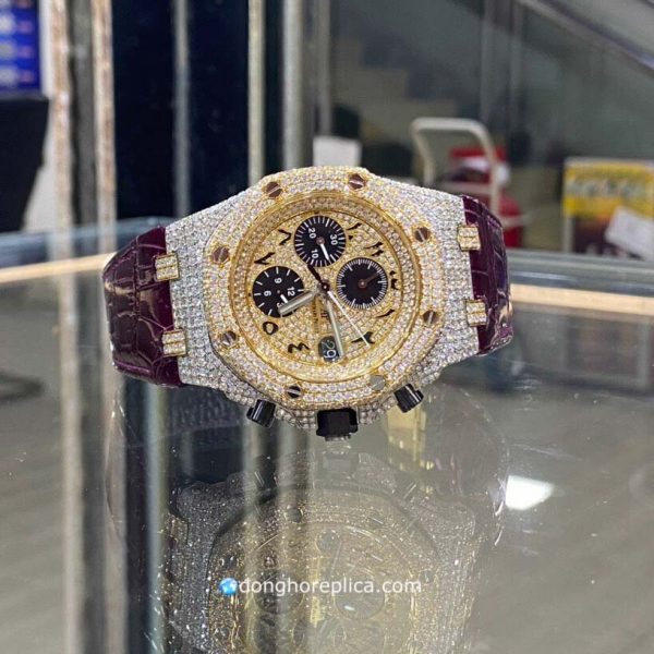 Đồng Hồ Chế Tác Kim Cương Thiên Nhiên Audemars Piguet Vàng 18K