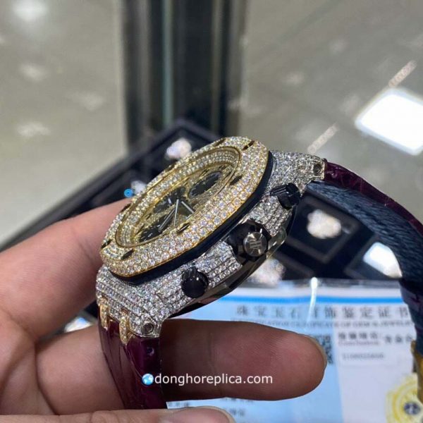 Đồng Hồ Chế Tác Kim Cương Thiên Nhiên Audemars Piguet Vàng 18K