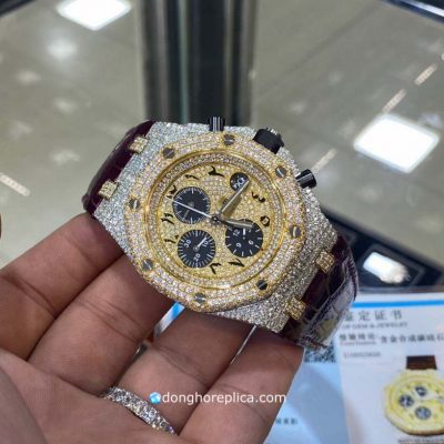 Đồng Hồ Chế Tác Kim Cương Thiên Nhiên Audemars Piguet Vàng 18K