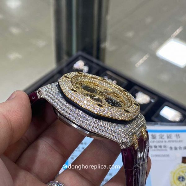 Đồng Hồ Chế Tác Kim Cương Thiên Nhiên Audemars Piguet Vàng 18K