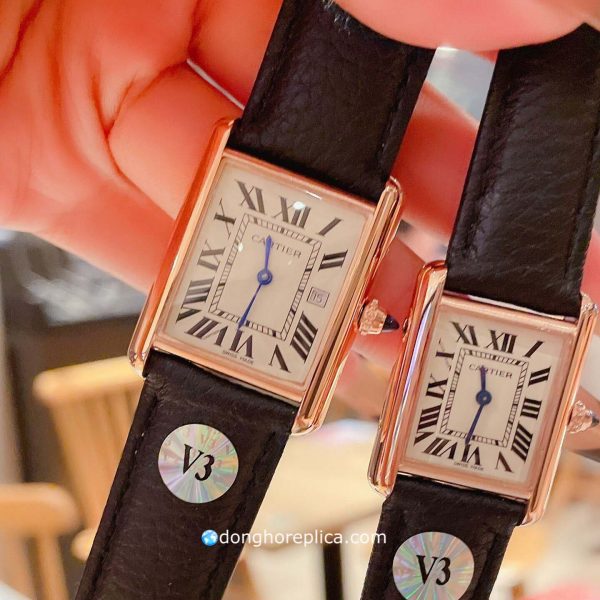 Đồng Hồ Cặp Cartier Tank Solo Rose Gold Super Fake 1:1 Cao Cấp Nhất