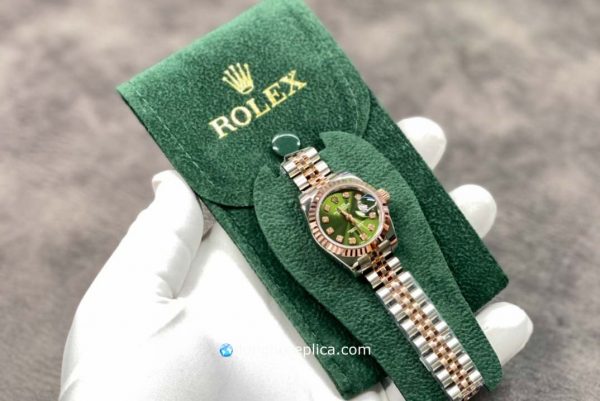 Đặc điểm chi tiết của chiếc đồng hồ Rolex Rose Gold 31mm Datejust 279171 Green Replica 1:1