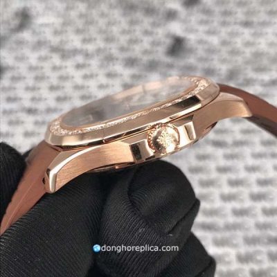 Đồng Hồ Chế Tác Vàng 18K Patek Philippe Aquanaut Độ Kim Cương