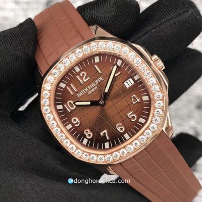 Đồng Hồ Chế Tác Vàng 18K Patek Philippe Aquanaut Độ Kim Cương