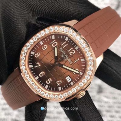 Đồng Hồ Chế Tác Vàng 18K Patek Philippe Aquanaut Độ Kim Cương