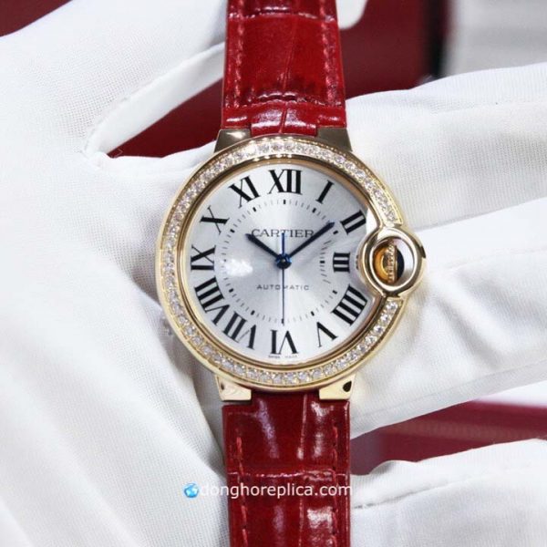 Đồng Hồ Nữ Cartier Ballon Bleu WJBB0033 Rose Gold Diamond Rep 1:1