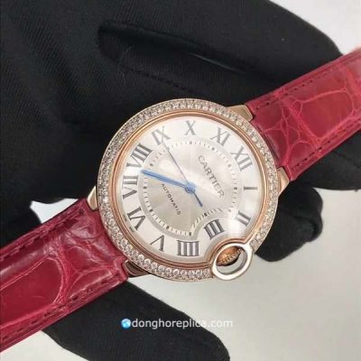 Đồng Hồ Chế Tác Vàng 18K Cartier Ballon Bleu Độ Kim Cương 36mm