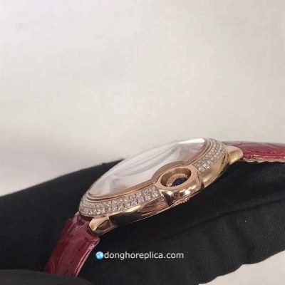Đồng Hồ Chế Tác Vàng 18K Cartier Ballon Bleu Độ Kim Cương 36mm