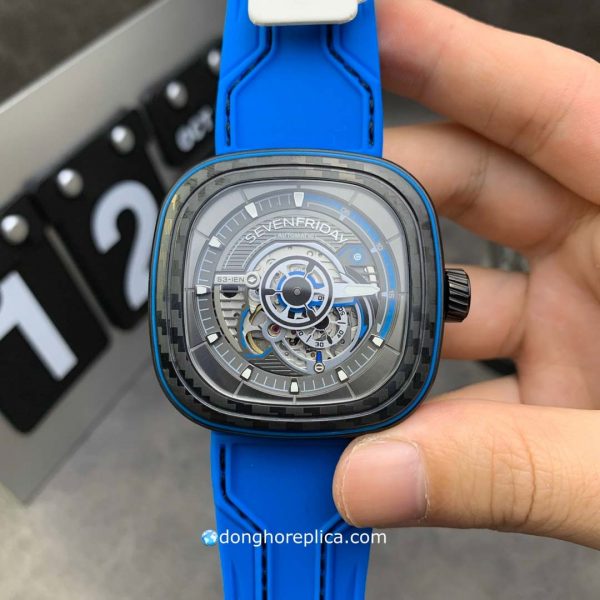 Đồng Hồ Nam SevenFriday S3/02-X034 Blue Strap Carbon Super Fake