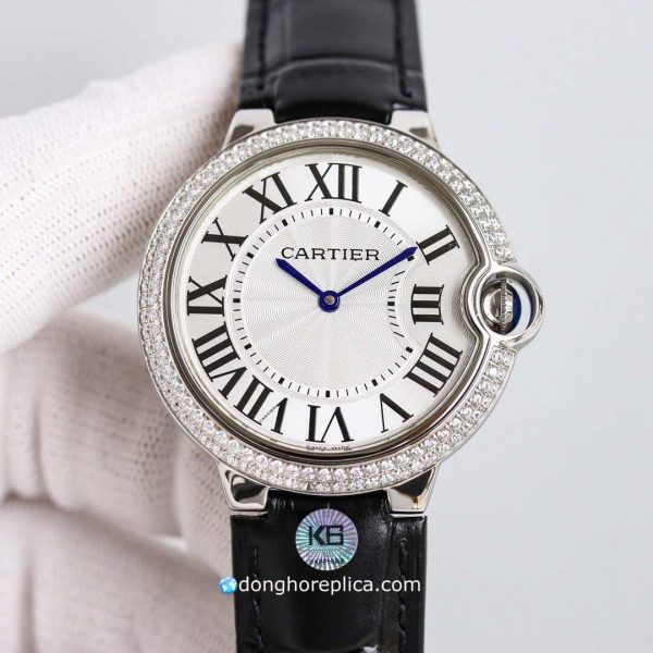 Đồng Hồ Nam Cartier Ballon Bleu Alligator WE902056 Super Fake