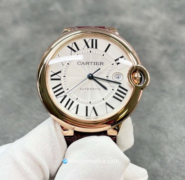 Đồng Hồ Nam Cartier Ballon Bleu Gold Diamond WE900851 Super Fake