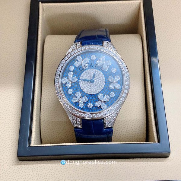 Đồng Hồ Nữ Graff Butterfly BF32WGDS Blue Quartz Swiss Replica 1:1