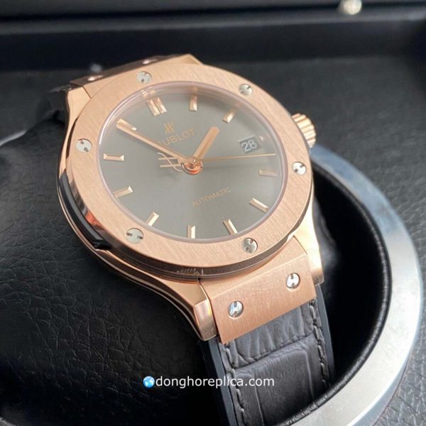 Đồng Hồ Nữ Hublot 565.OX.7081.LR Classic Grey King Gold Super Fake