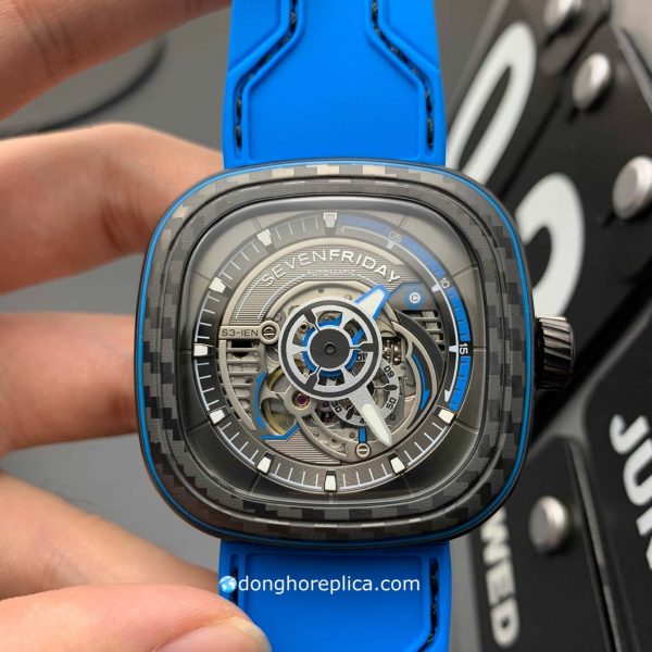 Đồng Hồ Nam SevenFriday S3/02-X146 Carbon Blue Dial Replica 1:1