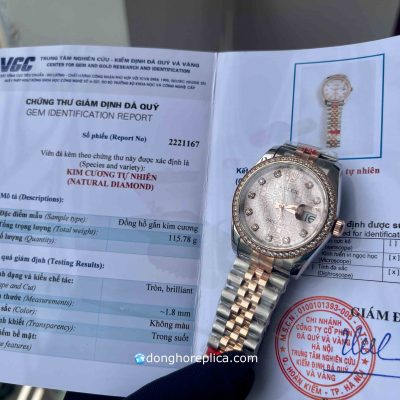 đồng hồ Rolex Siêu Cấp BST Datejust 116231 Demi Gold Everose Computer Dial 36mm