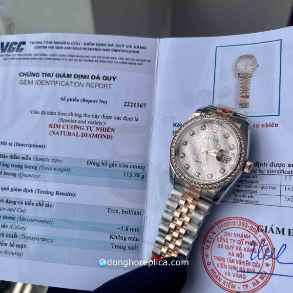 đồng hồ Rolex Siêu Cấp BST Datejust 116231 Demi Gold Everose Computer Dial 36mm
