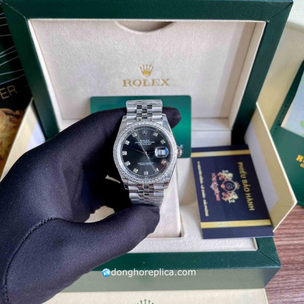 đồng hồ Rolex Super Fake BST Datejust 36 126284BKDJ Black Diamond Jubilee