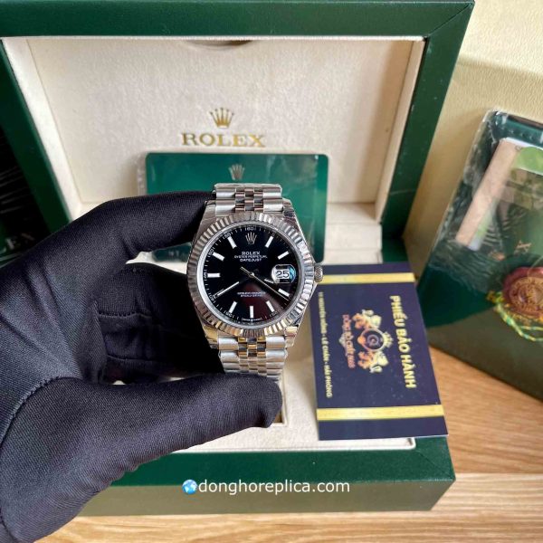 đồng hồ Rolex Siêu Cấp BST Datejust 126334 Black Dial 41mm Jubilee