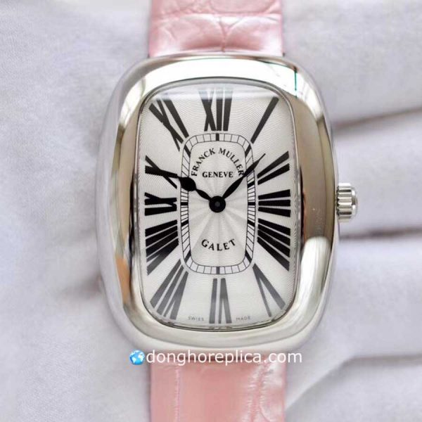 Đồng Hồ Nữ Franck Muller Replica 1:1 Galet Pink Strap Quartz Swiss Made