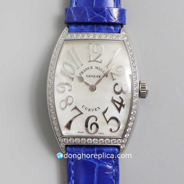 Đồng Hồ Franck Muller Super Fake BST Cintree Curvex Ladies 28mm Diamond