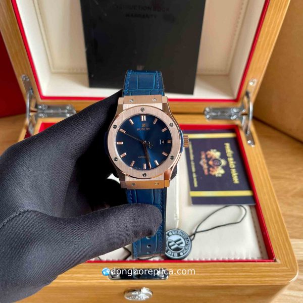 Đồng Hồ Hublot Siêu Cấp BST Classic Fusion 542.OX.7180.LR Blue Sunray King Gold