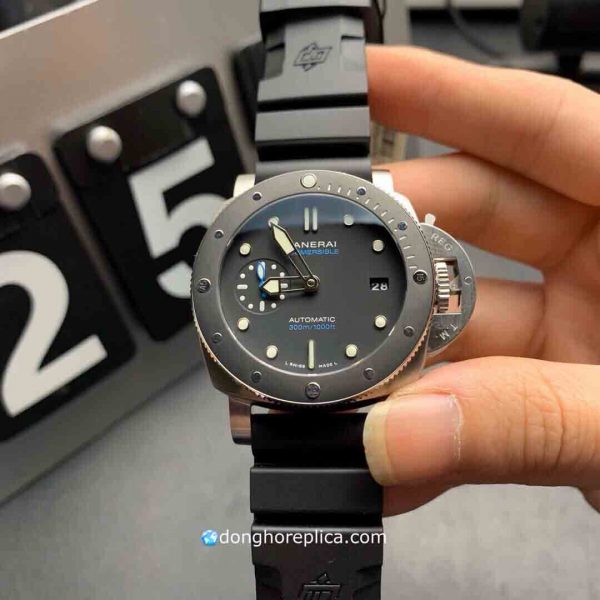 Đồng Hồ Luminor Panerai Super Fake BST Submersible Black Dial 44mm