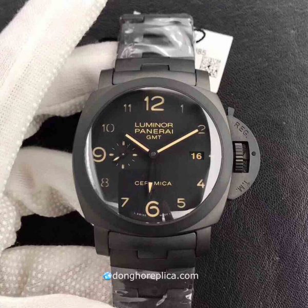 Đồng Hồ Panerai Super Fake BST Luminor Marina GMT Ceramic PAM 438