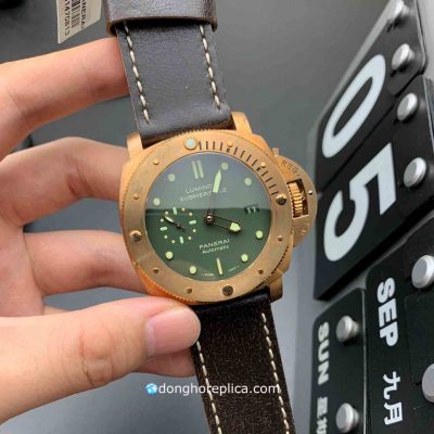 Đồng Hồ Panerai Siêu Cấp BST Luminor Submersible PAM382 SF V2 Bronze Green Dial