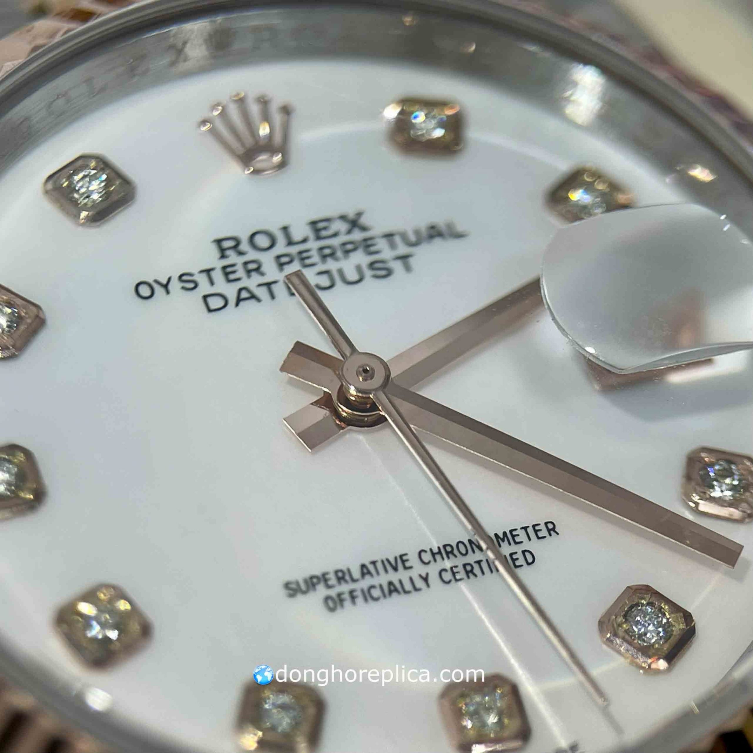 Đồng Hồ Rolex Super Fake BST Datejust 116231 Mother Of Pearl Dial Thép 904L & Rose Gold