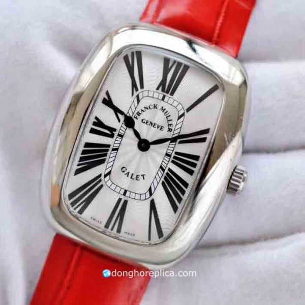 Đồng Hồ Nữ Franck Muller Replica 1:1 Galet Red Strap Swiss Quartz