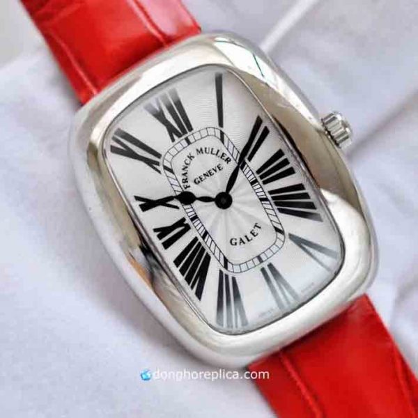 Đồng Hồ Nữ Franck Muller Replica 1:1 Galet Red Strap Swiss Quartz
