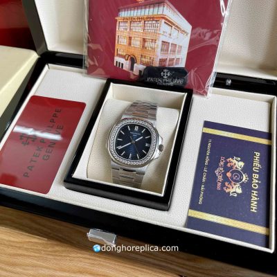 Đồng Hồ Patek Philippe Super Fake BST Nautilus 5711 Blue Dial Diamond 40mm