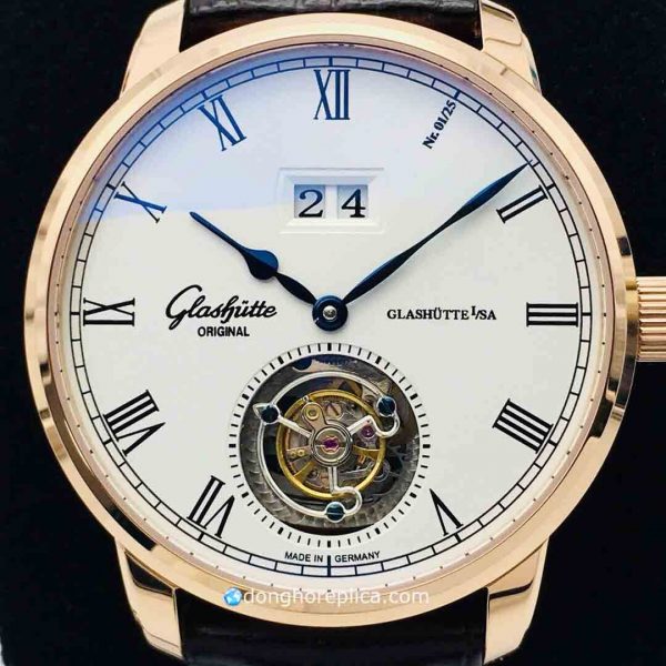 Đồng Hồ Glashutte Orignial Tourbillon Rose Gold Automatic Replica 1:1