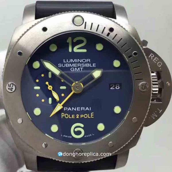 Đồng Hồ Panerai Siêu Cấp BST Submersible GMT PAM719 Bleu Dial